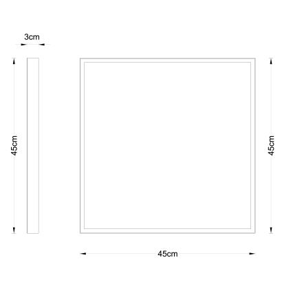 Globo - LED Stropna svetilka LED/30W/230V 45x45 cm