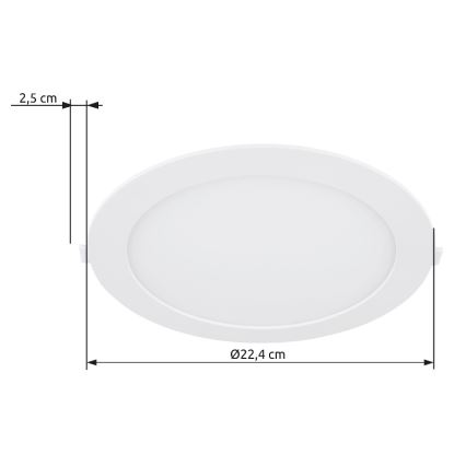 Globo - LED Vgradna svetilka LED/18W/230V 4000K pr. 22,4 cm