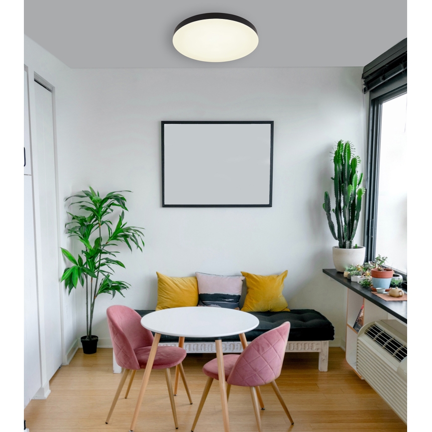 Globo - LED Stropna svetilka LED/50W/230V 3000K/4000K/6500K pr. 50 cm črna