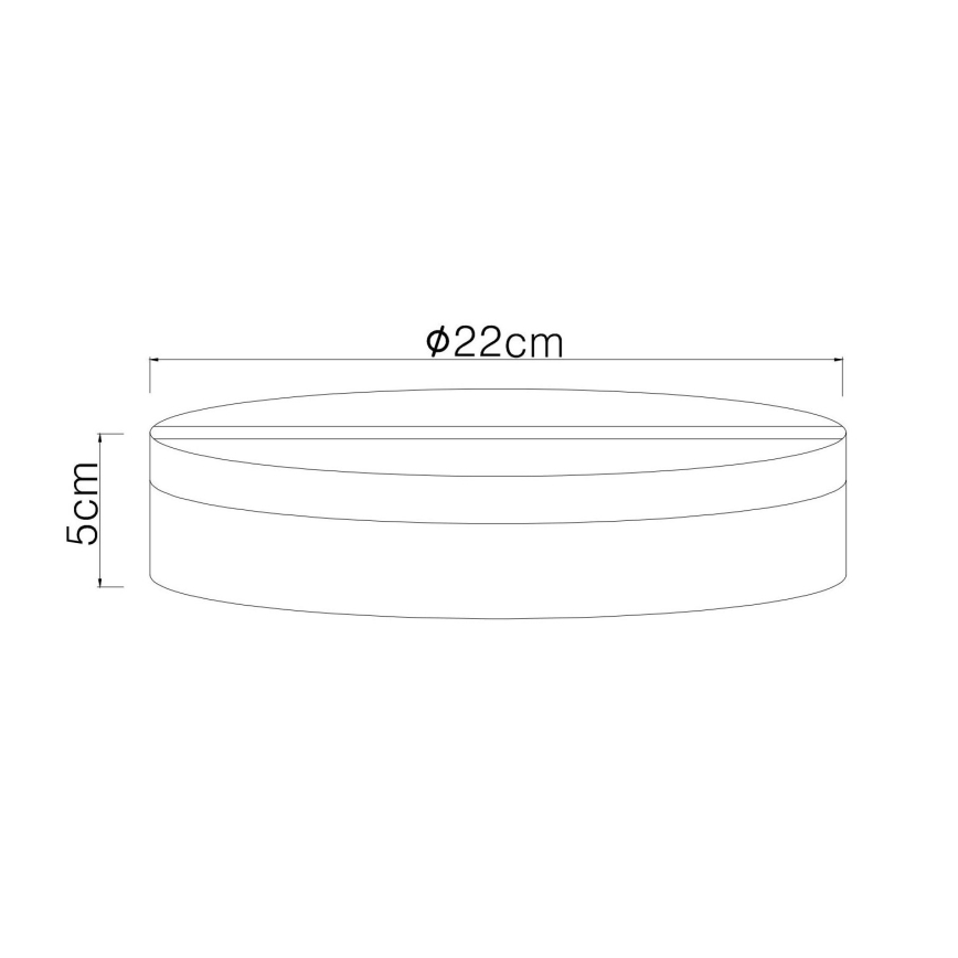 Globo - LED Stropna svetilka LED/12W/230V 4000K pr. 22 cm črna