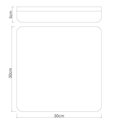Globo - LED Stropna svetilka LED/18W/230V 4000K 30x30 cm črna