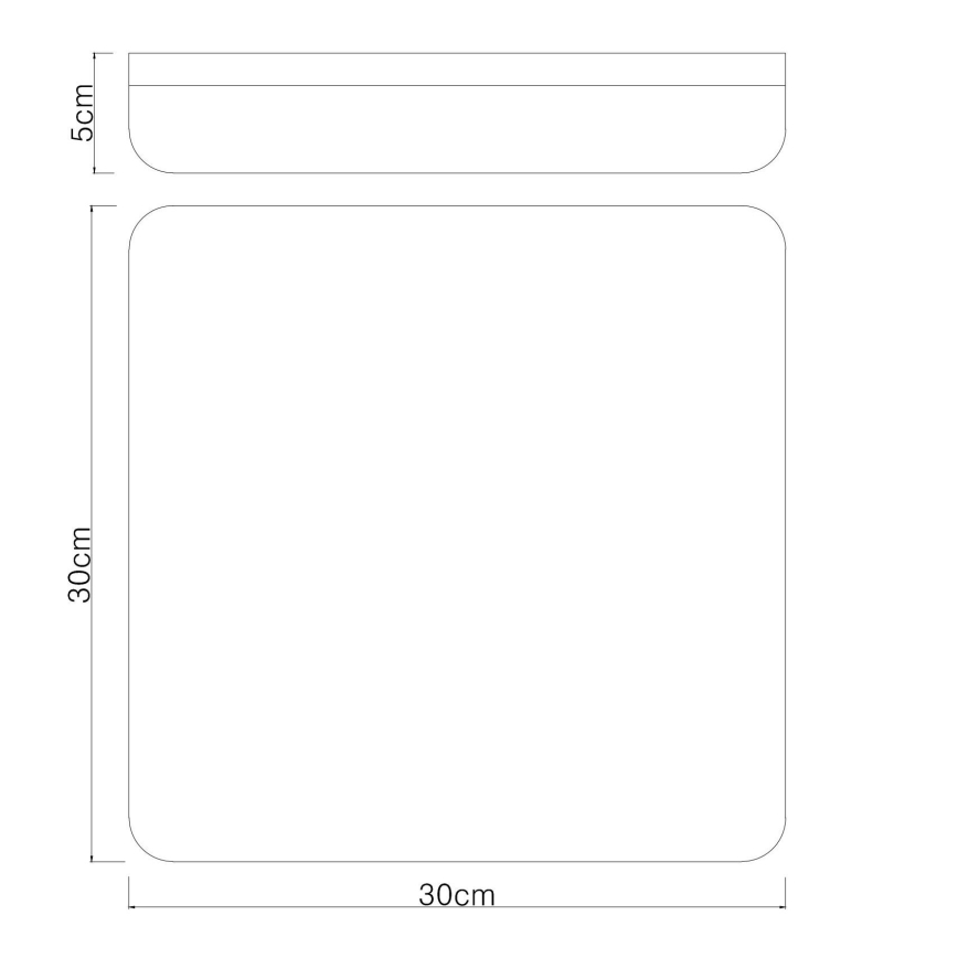 Globo - LED Stropna svetilka LED/18W/230V 4000K 30x30 cm črna