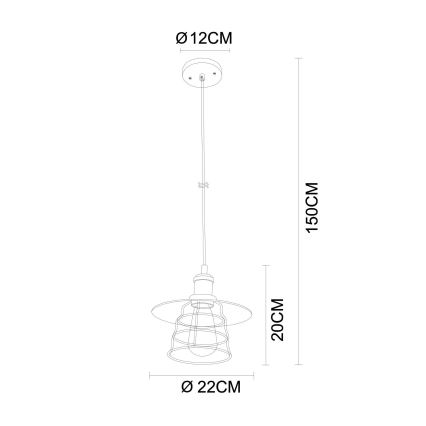 Globo - Lestenec na vrvici 1xE27/60W/230V