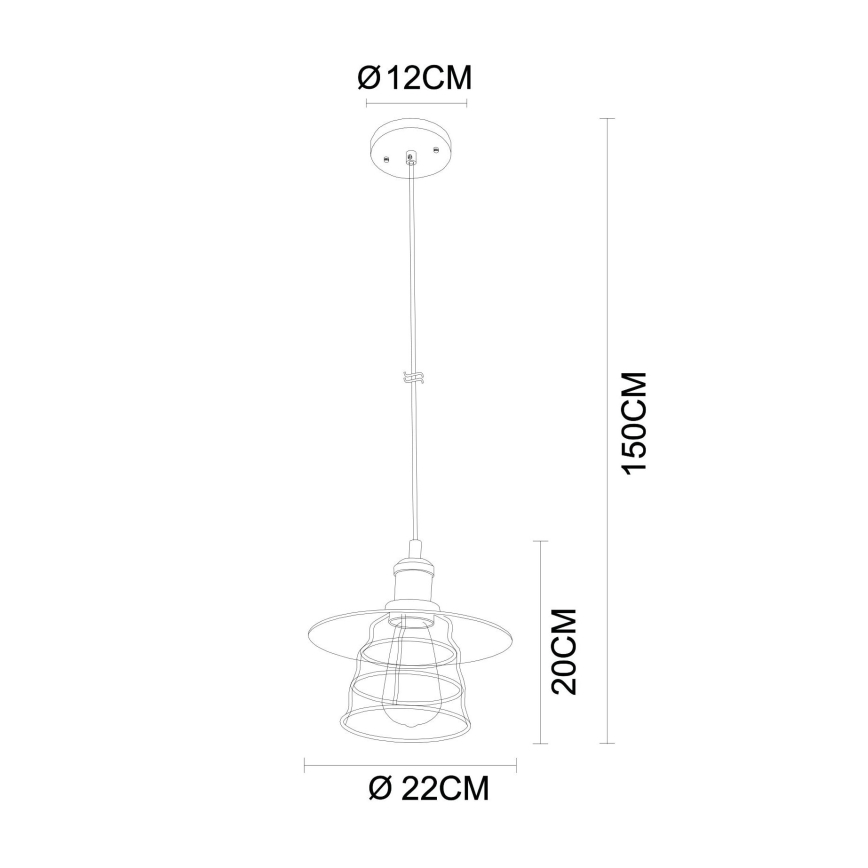 Globo - Lestenec na vrvici 1xE27/60W/230V