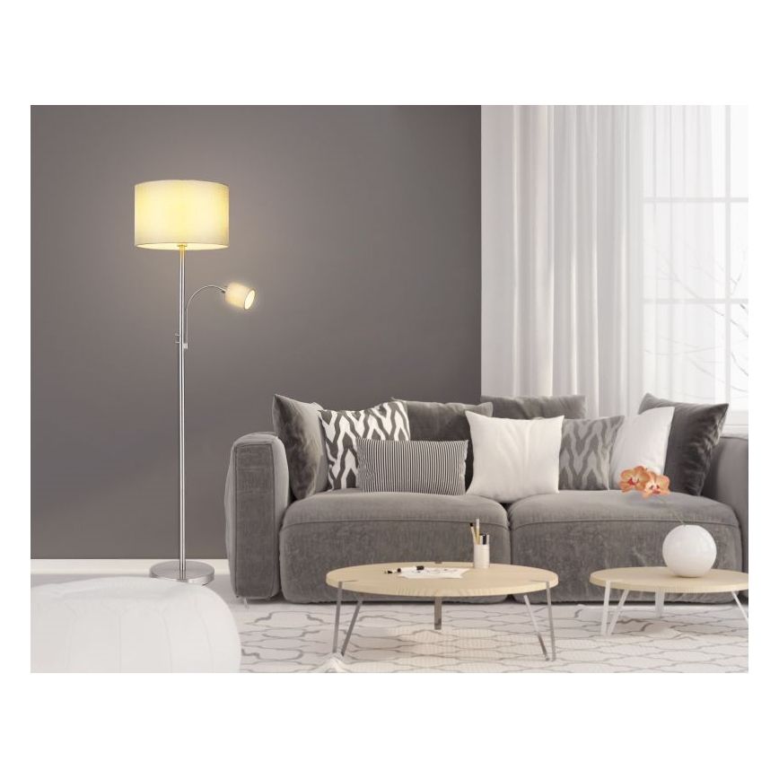 Globo - Stoječa svetilka 1xE27/40W/230V + 1xE14/25W