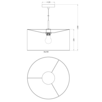 Globo 15188H - Lestenec AMY I 1xE27/60W/230V