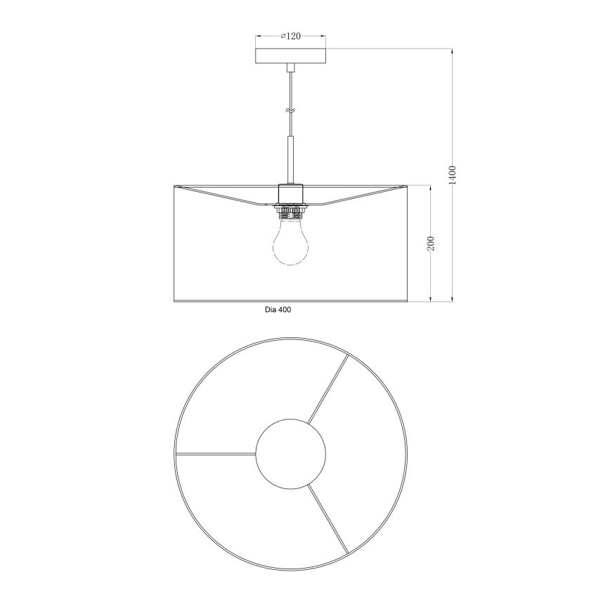 Globo 15188H - Lestenec AMY I 1xE27/60W/230V