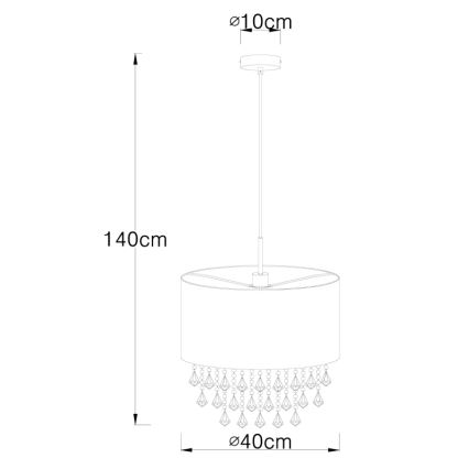 Globo - Lestenec na vrvici 1xE27/60W/230V