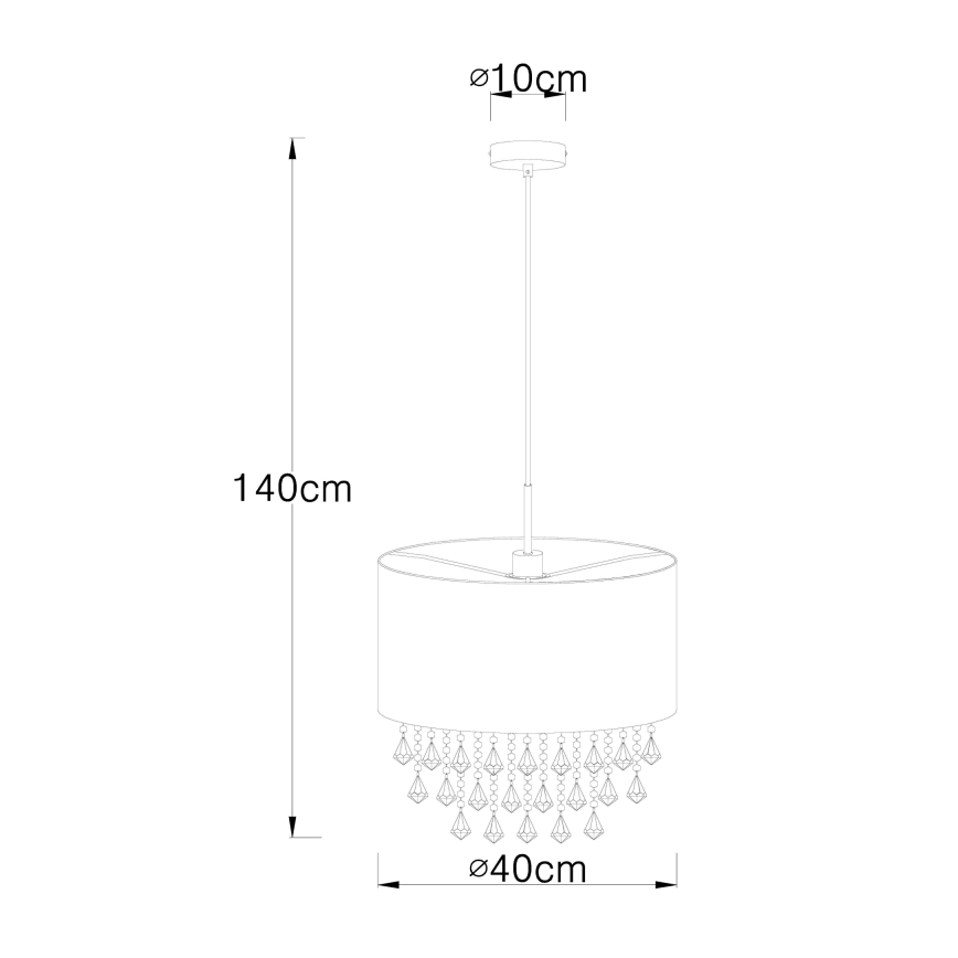 Globo - Lestenec na vrvici 1xE27/60W/230V
