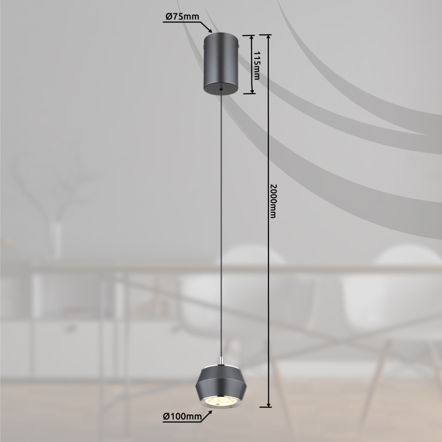 Globo - LED Lestenec na vrvici LED/6W/230V