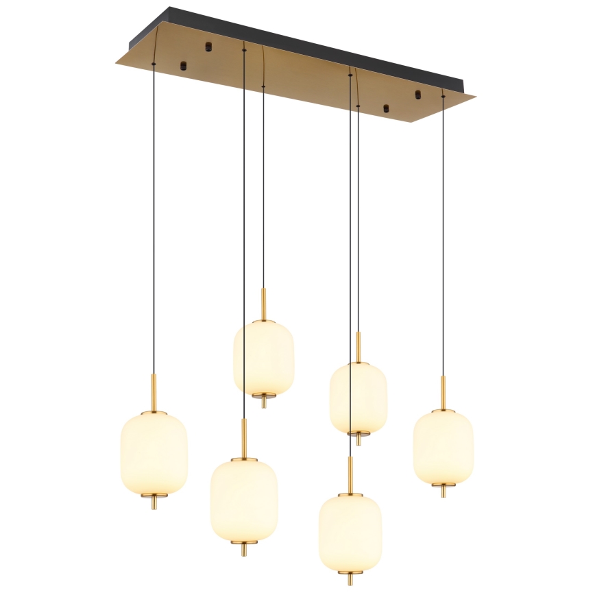 Globo - LED Lestenec na vrvici 6xLED/6,7W/230V