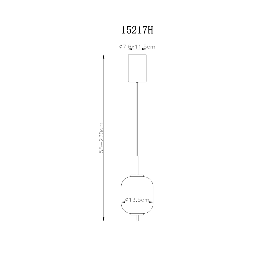 Globo - LED Lestenec na vrvici LED/7W/230V