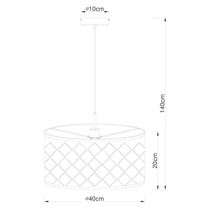 Globo - Lestenec na vrvici 1xE27/60W/230V