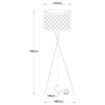 Globo - Stoječa svetilka 1xE27/60W/230V