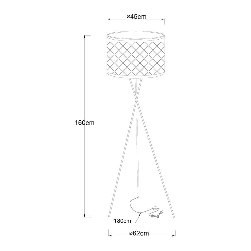 Globo - Stoječa svetilka 1xE27/60W/230V