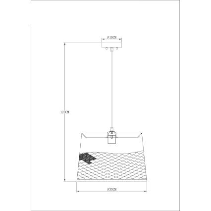 Globo - Lestenec na vrvici 1xE27/60W/230V