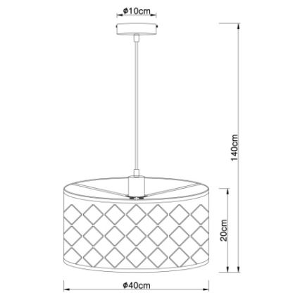 Globo 15329H - Lestenec na vrvici HARALD 1xE27/60W/230V