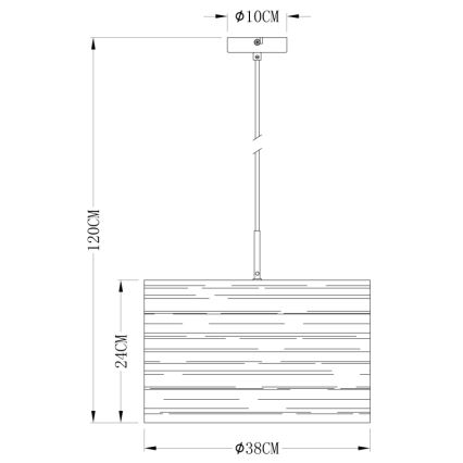 Globo 15342 - Lestenec na vrvici TUNNO 1xE27/40W/230V