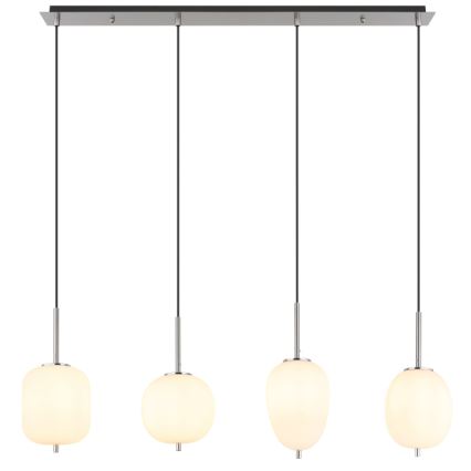 Globo - Lestenec na vrvici 4xE14/40W/230V bela