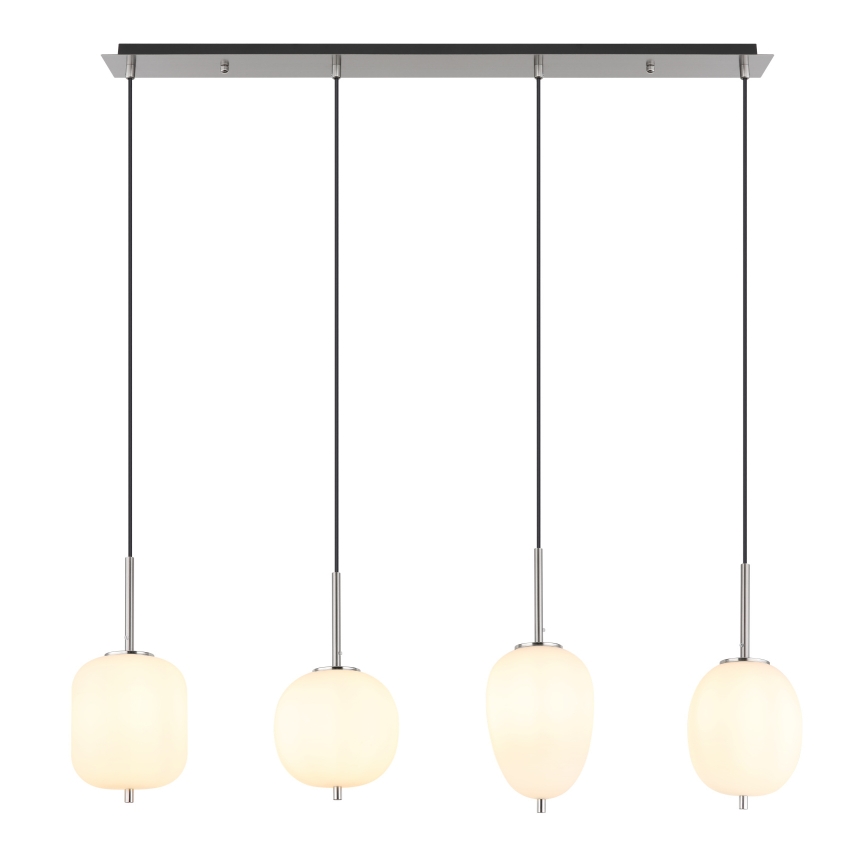 Globo - Lestenec na vrvici 4xE14/40W/230V bela