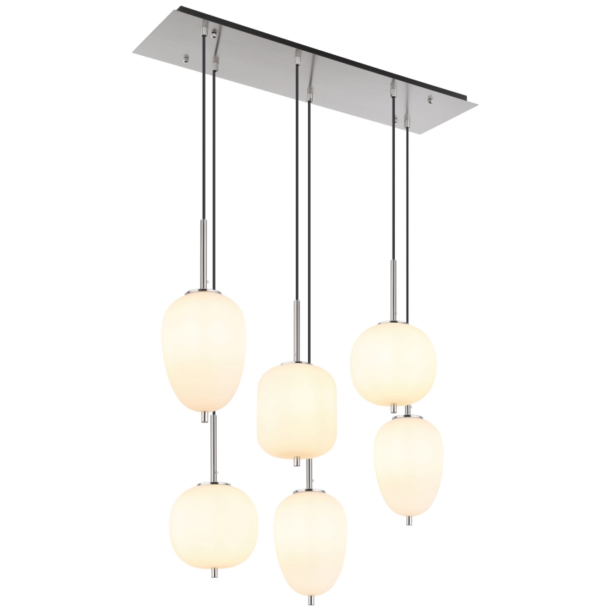 Globo - Lestenec na vrvici 6xE14/40W/230V sijajni krom