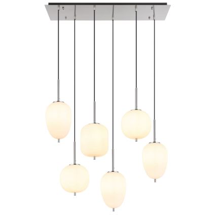 Globo - Lestenec na vrvici 6xE14/40W/230V sijajni krom