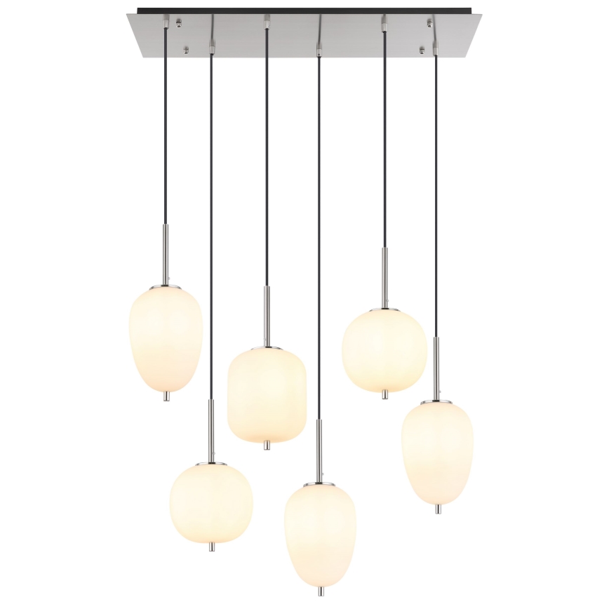 Globo - Lestenec na vrvici 6xE14/40W/230V sijajni krom