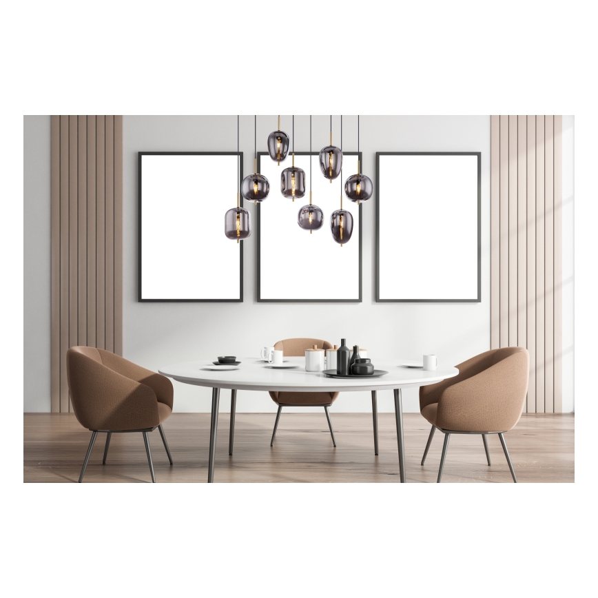 Globo - Lestenec na vrvici 8xE14/40W/230V dimna