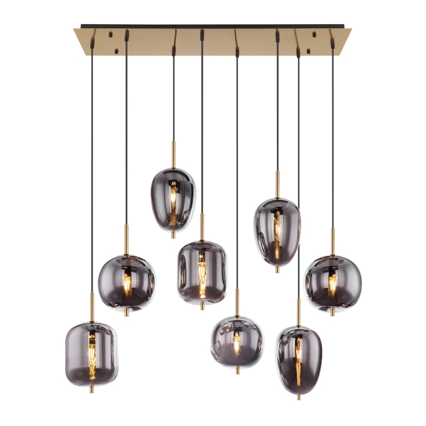 Globo - Lestenec na vrvici 8xE14/40W/230V dimna