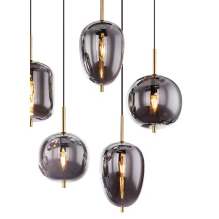 Globo - Lestenec na vrvici 8xE14/40W/230V dimna