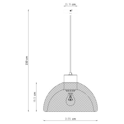 Globo - Lestenec na vrvici 1xE27/60W/230V