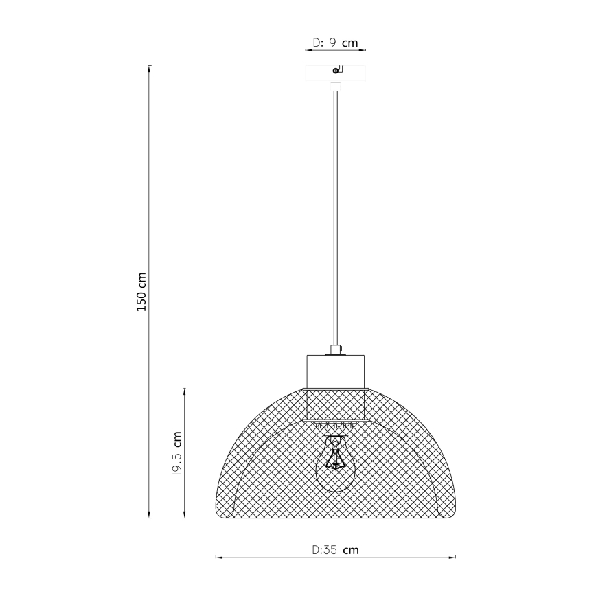 Globo - Lestenec na vrvici 1xE27/60W/230V