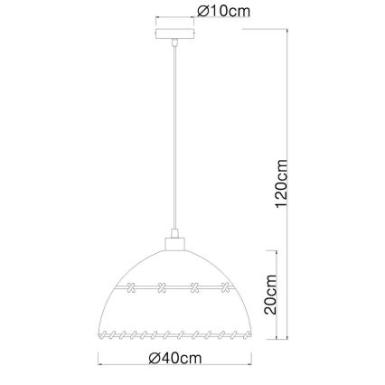 Globo - Lestenec na vrvici 1xE27/60W/230V