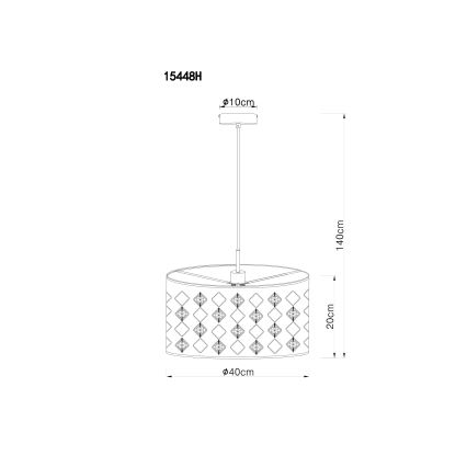 Globo - Lestenec na vrvici 1xE27/60W/230V