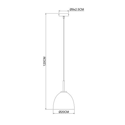 Globo - Lestenec na vrvici 1xE27/60W/230V