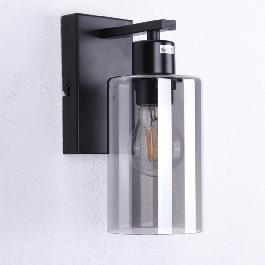 Globo - Stenska svetilka 1xE27/60W/230V črna