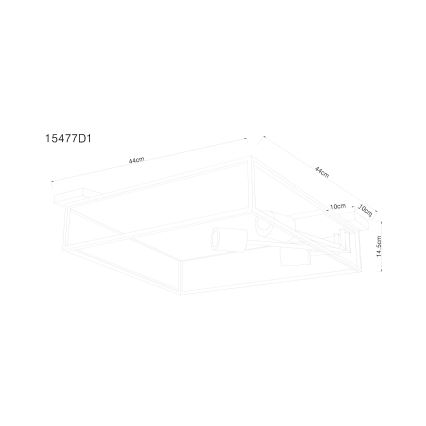 Globo - Stropna svetilka 3xE27/60W/230V