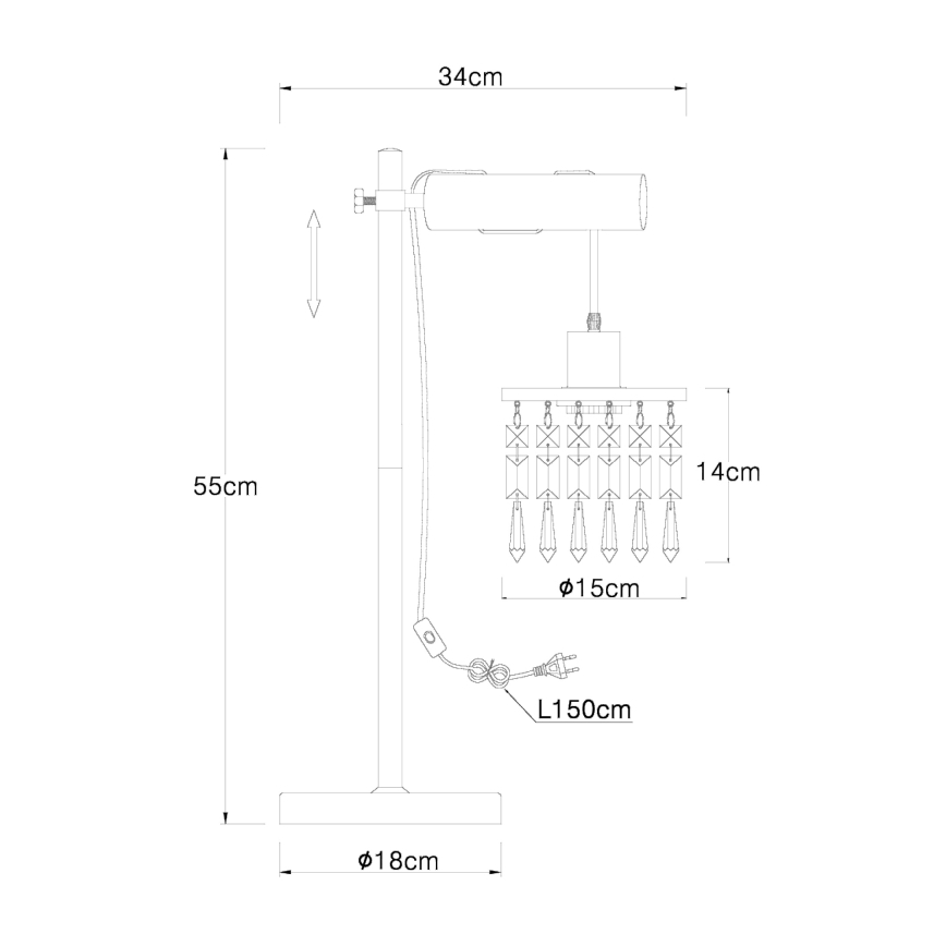 Globo - Namizna svetilka 1xE27/40W/230V