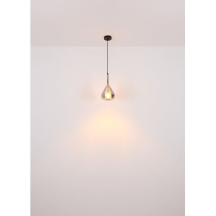 Globo - Lestenec na vrvici 1xE27/60W/230V pr. 20 cm črna
