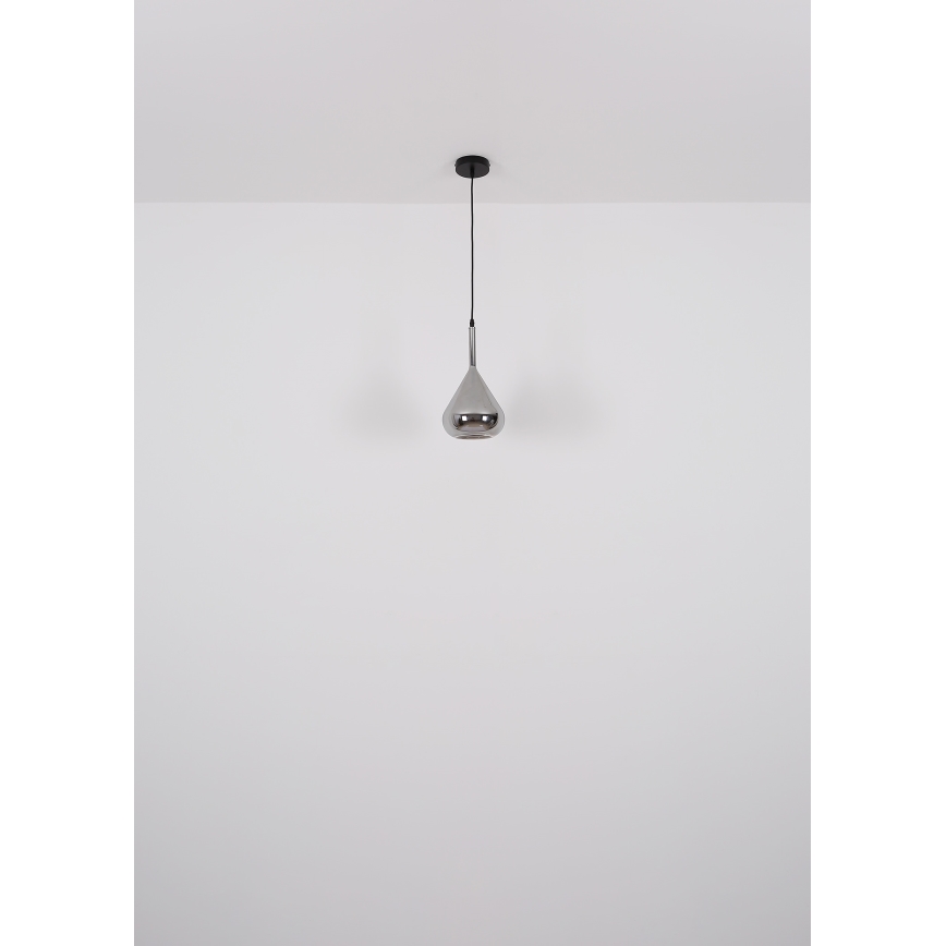 Globo - Lestenec na vrvici 1xE27/60W/230V pr. 20 cm črna