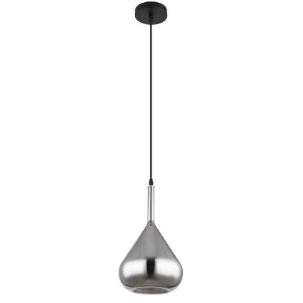 Globo - Lestenec na vrvici 1xE27/60W/230V pr. 20 cm črna