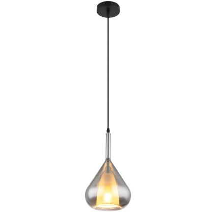 Globo - Lestenec na vrvici 1xE27/60W/230V pr. 20 cm črna