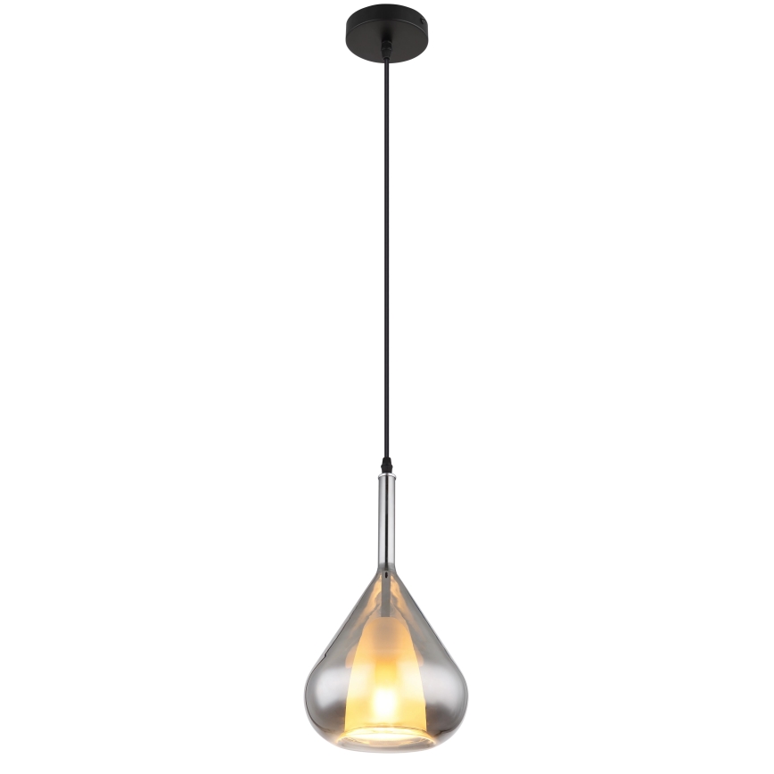 Globo - Lestenec na vrvici 1xE27/60W/230V pr. 20 cm črna