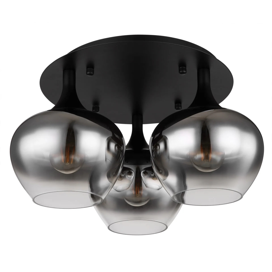 Globo - Nadgradni lestenec 3xE27/40W/230V pr. 45 cm črna