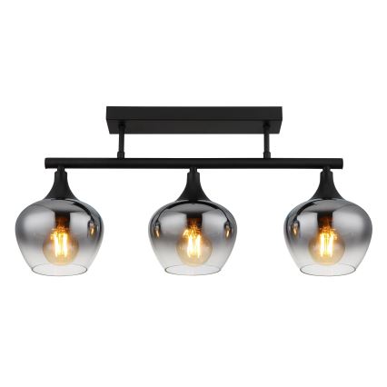 Globo - Nadgradni lestenec 3xE27/40W/230V črna