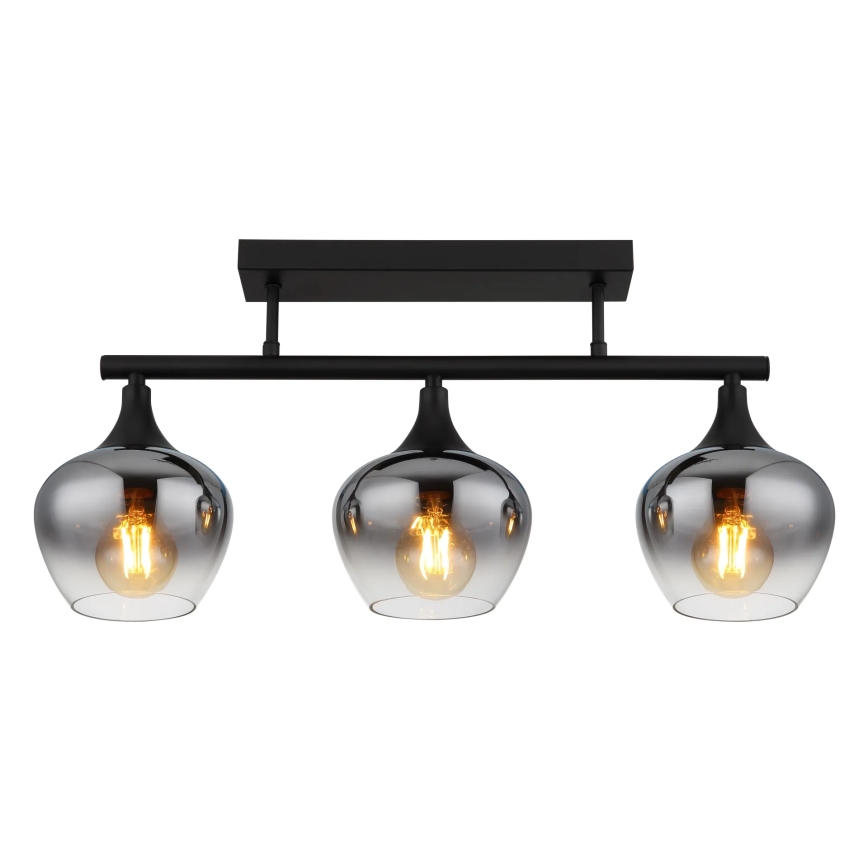 Globo - Nadgradni lestenec 3xE27/40W/230V črna