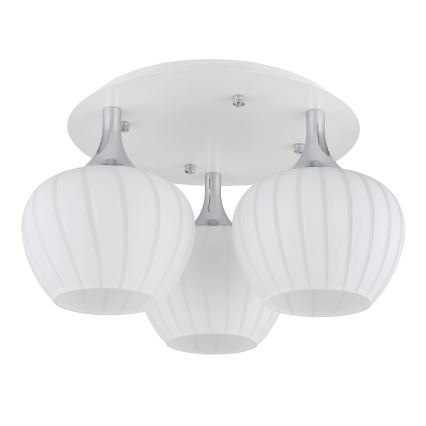Globo - Nadgradni lestenec 3xE27/40W/230V bela