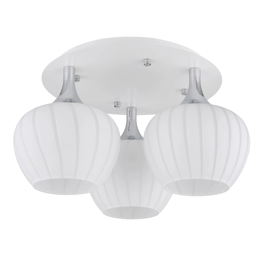 Globo - Nadgradni lestenec 3xE27/40W/230V bela