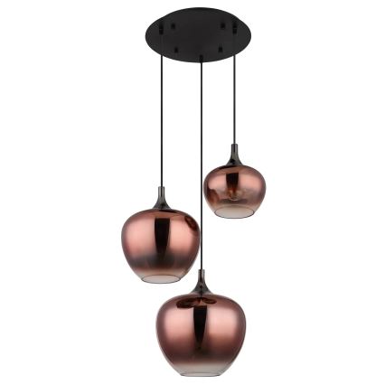 Globo - Lestenec na vrvici 3xE27/40W/230V baker