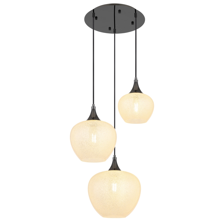 Globo - Lestenec na vrvici 3xE27/40W/230V bela/antracit